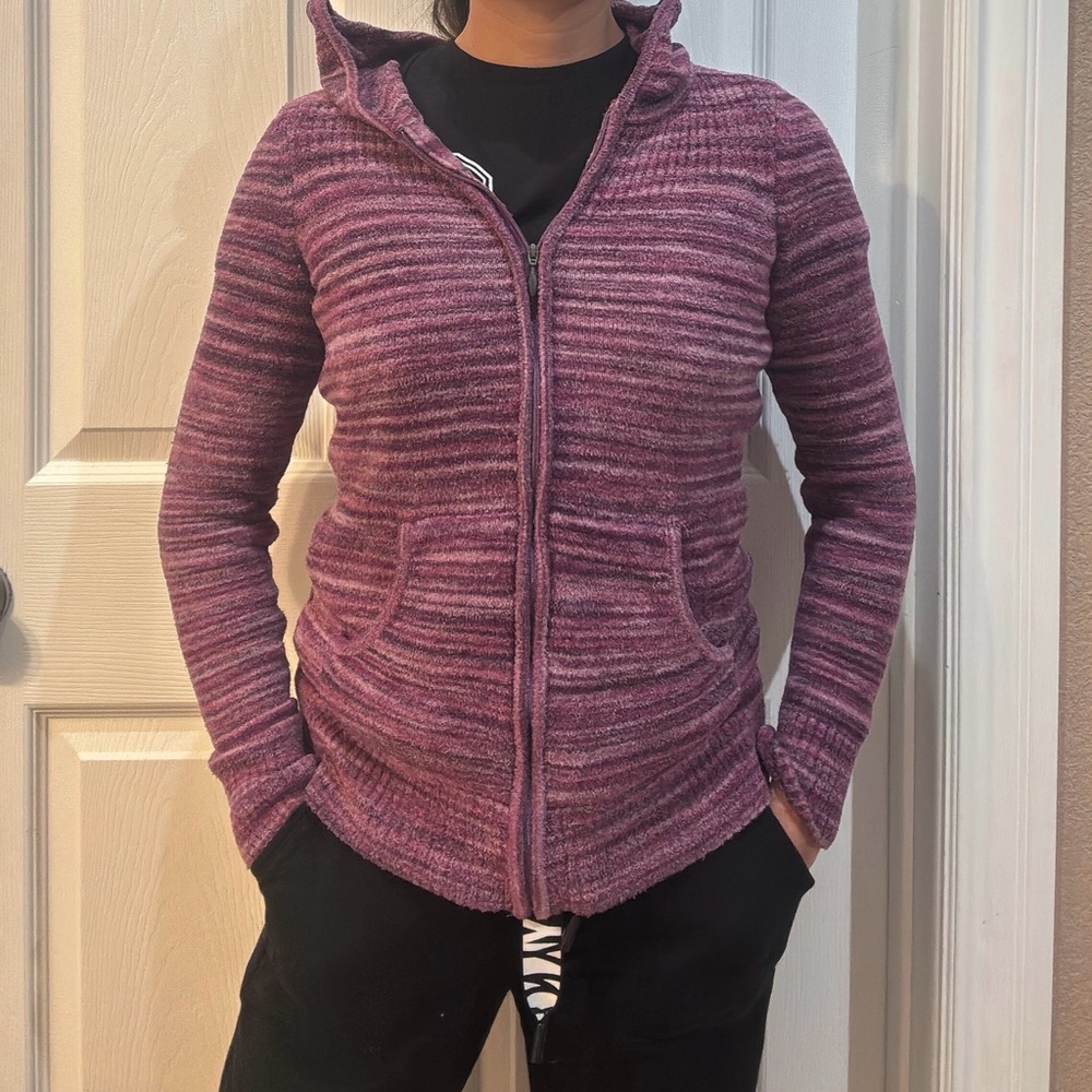 Exofficio Women's Purple Striped Sweater S/P